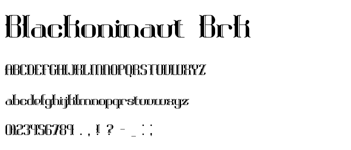 Blackoninaut BRK font